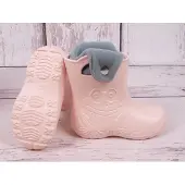 Camminare Schneestiefel Gummistiefel Frosch Hellrosa gefuttered