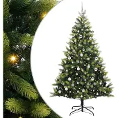 Syfax Künstlicher Klapp-Weihnachtsbaum mit 300 LEDs Grün 210 cm