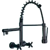 OEM Küchenarmatur, flexibler Auslauf, Dual-Handle-Steuerung, Matte Schwarz