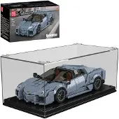 Mould King 27108 Supersportler in Graublau inkl. Vitrine - Klemmbausteine Set (442 Teile)