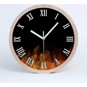 Tulup Holzuhr 30fi cm wanduhr - weiße Spitzen - Abstraktion