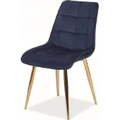 Feldmann-Wohnen Esszimmerstuhl Küchenstuhl Set Chic marineblau 2er Set