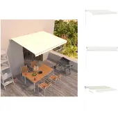 vidaXL Markise Manuell Einziehbar 400x350 cm Creme - Markisen