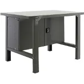 Simon Rack Werkbank BUFFALO METAL mit Schrank | HxBxT 83x180x73cm | Traglast 600kg | Grau