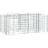 vidaXL Gabionen-Hochbeet mit Hochbogen 200x100x100 cm Verzinktes Eisen