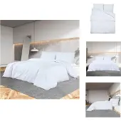 vidaXL Bettwäsche-Set Weiß 135x200 cm Leichte Mikrofaser - Bettbezüge