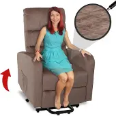Mendler Fernsehsessel HWC-K62, Sessel Relaxsessel TV-Sessel, Liegefunktion Aufstehhilfe elektrisch, Metall C