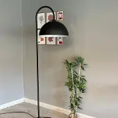 Bamyum Schwarze Stehlampe Moderne Dekorative Stehlampe aus Metall