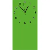 Wallario Design Wanduhr Maigrün aus Echtglas, Größe 30 x 60 cm