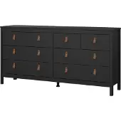 Ebuy24 Madrid Kommode 8 Schubladen schwarz matt.