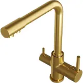 Granitan - Küchenarmatur - Wasserhahn Küche Höhe 33 cm - Gebürstetes Gold