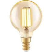 Eglo E14 LED Lampe, Amber Vintage Glühbirne Globe, warmweiß. Ø 6 cm