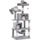 OEM Katzenstall - Mehrstöckig - Grau - 60 x 50 x 145 cm