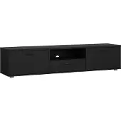 Ebuy24 Media TV Tisch 2 Türen 1 Schublade schwarz matt.