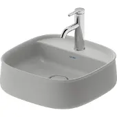 Duravit Zencha Aufsatzbecken 420 mm, ein Hahnloch, 2374426771, Farbe: Grau Seidenmatt