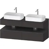 Duravit Waschtischunterschrank Qatego 140x55x60cm, gra m/Gr m, Pl, B bs, B
