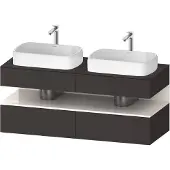Duravit Waschtischunterschrank Qatego 140x55x60cm, w g/Gra m, Pl, Beck. beids.