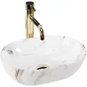 REA Aufsatzwaschbecken Amelia Mini Shiny Aiax Oval White