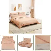 The Living Store Bettwäsche-Set Rosa 140x200 cm Baumwolle