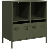 Syfax Sideboard Olivgrün 68x39x73,5 cm Kaltgewalzter Stahl
