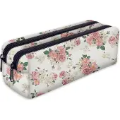 Ferocity Mäppchen, Federtasche, Federmäppchen 2 Fächer, Schüleretui, lustiges 3D-Motiv, Blumen [107]