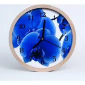 Tulup Holzuhr 30fi cm wanduhr - Orchidee Blumen