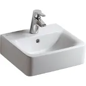 Ideal standard Connect Handwaschbecken, 1 Hahnloch, 400x360x160mm, E7137MA, Farbe: Weiß mit Ideal Plus