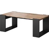 Akl Furniture Kaffeetisch NUNKI 120x55 Couchtisch Wotan Eiche / Anthrazit Beistelltisch Tisch