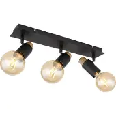 Globo Lighting Strahler Metall schwarz matt, 3x E27