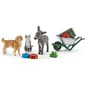 Schleich - Tierfiguren, Fütterung auf dem Bauernhof; 41423