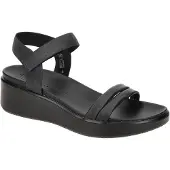 Ecco Sandale Flowt LX Wedge (Vollnarb und Nubukleder) schwarz Damen