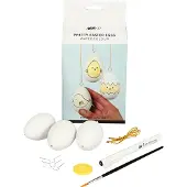 Creativ Company 100760, Bastelset für Kinder, Weiß, Gelb, 10 Stück(e)