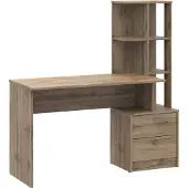 Nabbi Schreibtisch mit Regal Talent T7 P – Tahoe-Eiche