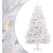 Syfax Künstlicher Weihnachtsbaum 300 LEDs PVC und Stahl Weiß