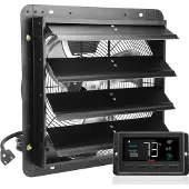 Vevor Abluftventilator, 406 mm, Temperatur-Feuchtigkeitsregler, EC-Motor, 1747 CFM, Wandlüfter mit Geschwindigkeitsregelung zur Wandmontage, Belüftung und Kühlung für Gewächshäuser, Garagen, Schuppen