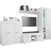 VCM TV Möbel | 4-tlg. Wohnwand mit ausreichend Stauraum | Fernsehschrank | Anbauwand – Usilo L