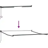 vidaXL Ausziehbare Markise Schwarz 300 x 250 x 165 cm