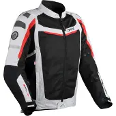Dane Solskin Mesh Schwarz Grau Rot Textiljacke Größe 2XL