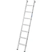 Krause Anlegeleiter , TRBS 2121-2, Arbeitshöhe 2900 mm, 7 rutschfeste Profilstufen mit T 80 mm, Fußstopfen, Aluminium