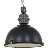 Steinhauer Schwarze Industrie-Hängeleuchte Bikkel L02