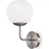 Maytoni Wandleuchte Erich, nickelfarben, Glas/Metall, 1-flg.