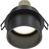 Maytoni Reif Spot Einbauleuchte DL050-01B - Strahler mit Basic Design 1xGU10, Schwarz, aus Aluminum, 50 W, IP20 exkl. Leuchtmittel