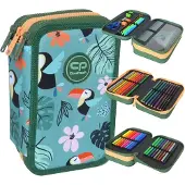 CoolPack - JUMPER 3 - Dreifach-Federmäppchen mit Zubehör - TOUCANS