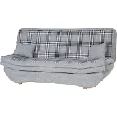 Fun-Möbel Klick-klack-Sofa Schlafsofa KANDY in Stoff Grau-Karo