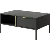 Meble Laski Couchtisch Lars Tisch 97x60x44cm anthrazit gold