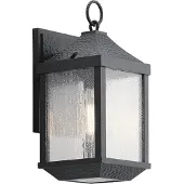 Kichler Elstead Springfield Außen-Wandleuchte E27 34cm alt Schwarz IP44