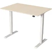 Kerkmann Büromöbelfabrik Kerkmann Move 1 elektrisch höhenverstellbarer Schreibtisch ahorn rechteckig, T-Fuß-Gestell weiß 120,0 x 80,0 cm