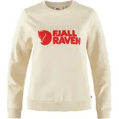 Fjällräven Pullover Logo Hoodie Damen Chalk White Flame Orange-XL