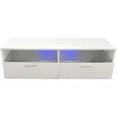 Vdd TV-Schrank Sideboard Sieno - Medienmöbel Spielaufbau - LED-Beleuchtung - weiß