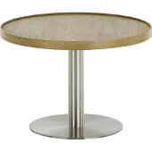 Freiraum Couchtisch >MONTEVERDE< in Eiche furniert, Holzwerkstoff/ Metall - 40x60cm (HxD)